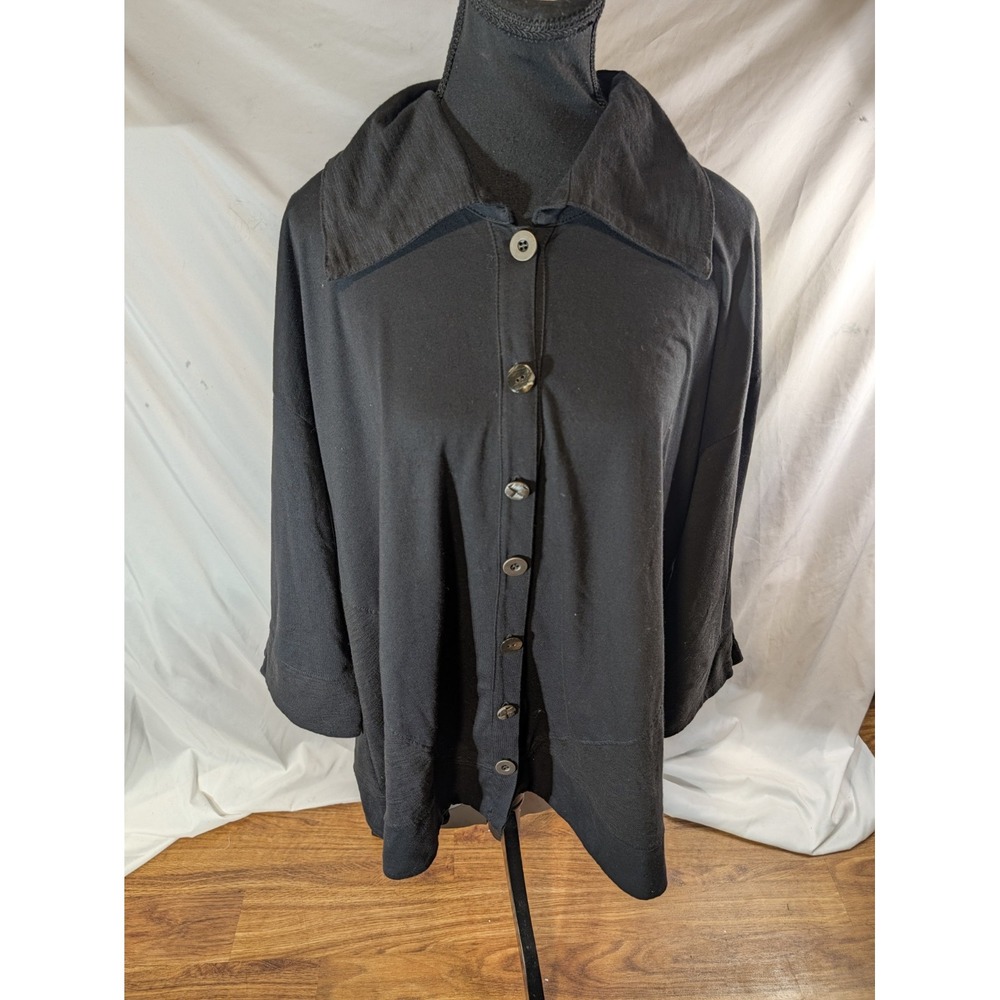 Neon Buddha Black Size Large Jersey Button Up